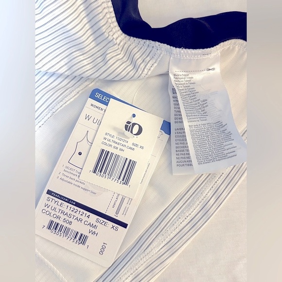 NWT Pearl Izumi Ultrastar Athletic Black and White Striped Top With Built in Bra - Picture 6 of 9